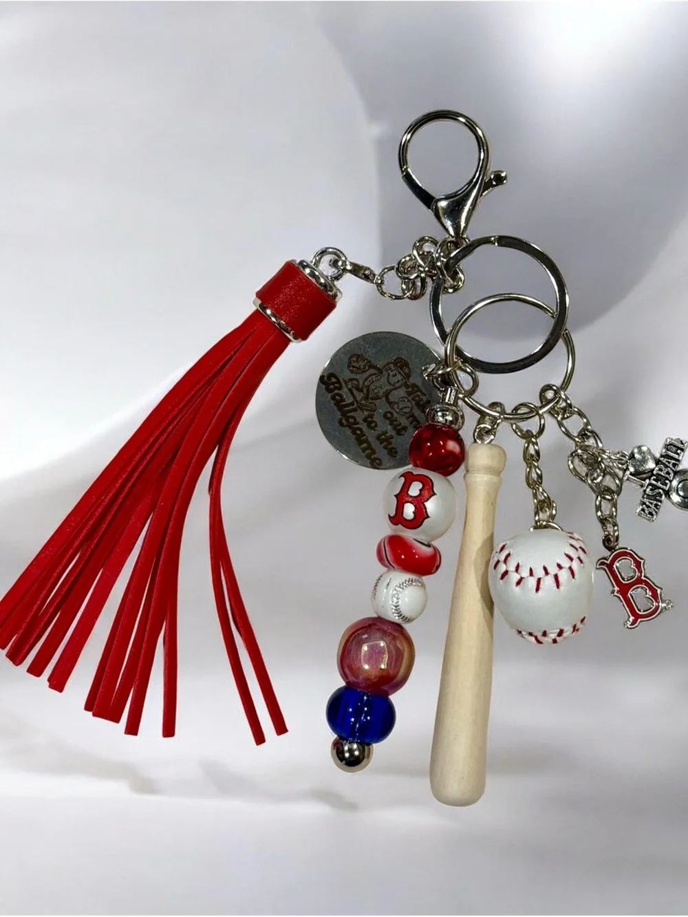 Boston Red Sox key ring purse bag charms
